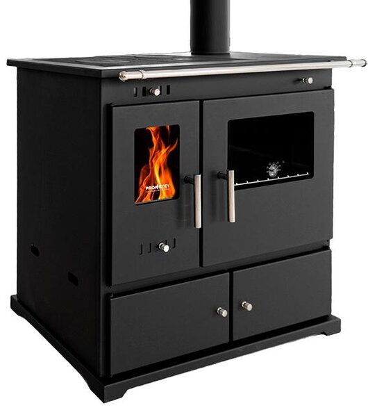 Dřevěná kamna Prometey Praktik Lux 9,4 kW | Trouba | Litina | Energetická třída A+