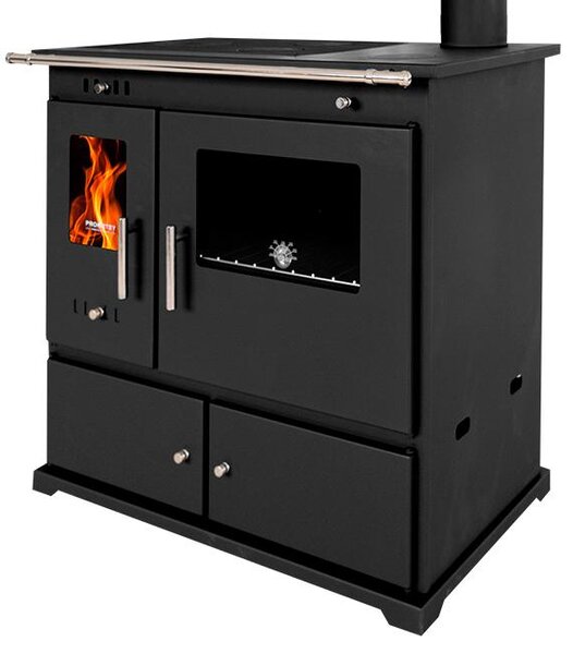 Dřevěná kamna Prometey Praktik Lux 9,4 kW | Trouba | Litina | Energetická třída A+
