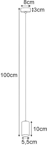 Kaja Puerto závěsné svítidlo 1x10 W černá K-4895