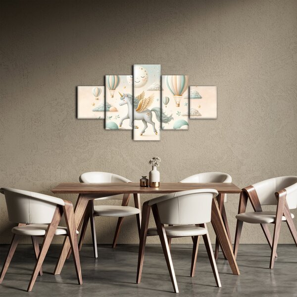Obraz - Šťastný jednorožec (125x70 cm)