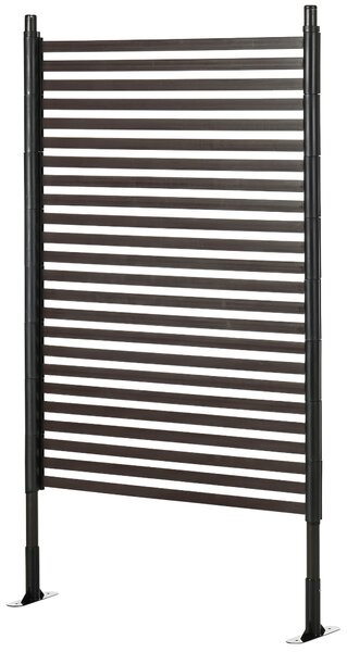 Zahradní plot Outsunny, kovový plot 93 x 150 cm vysoký, dekorativní mřížkový plot se stojany, plot pro psy, horní obloukový plot, krajinářský plot pro
