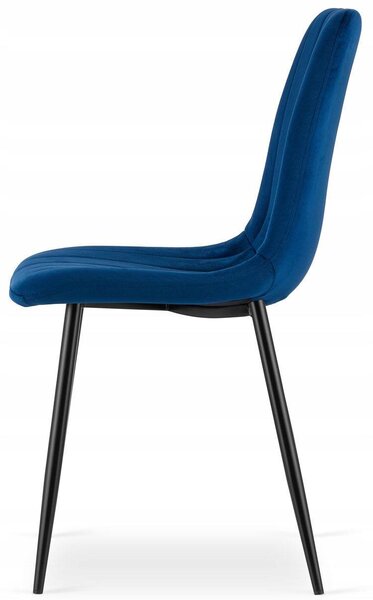 Ekspand | Židle AKSAMIT - prošívaná - tmavě šedá - vysoce kvalitní velur - moderní design