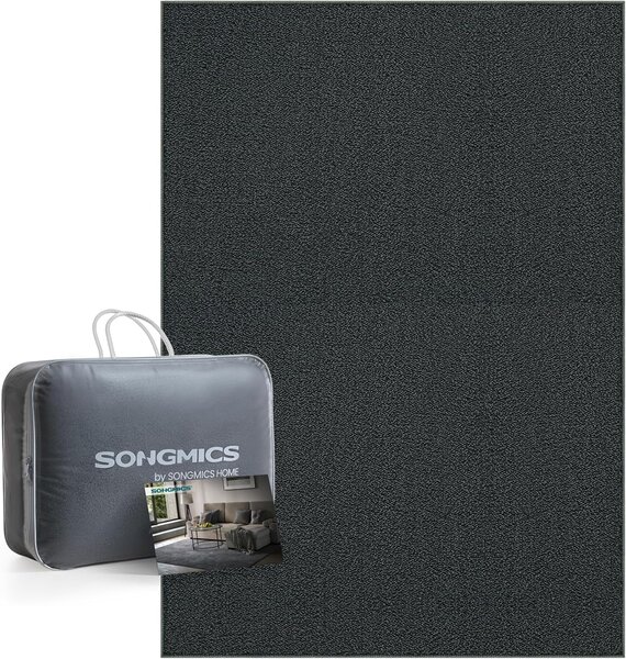 SONGMICS Protiskluzový koberec DARVIN 120 x 170 cm tmavě šedý