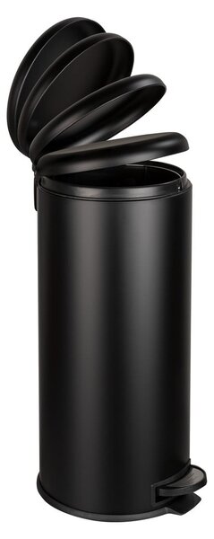 Černý odpadkový koš Wenko Leman Easy Close, 30 l