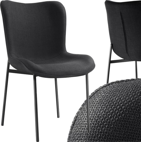 Tectake® Tessa čalouněná židle ergonomického tvaru s vysokým opěradlem 54 x 62 x 90 cm