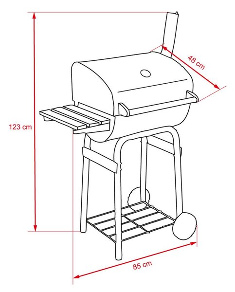 Multifunkční gril s udírnou Avenberg BBQ KANSAS