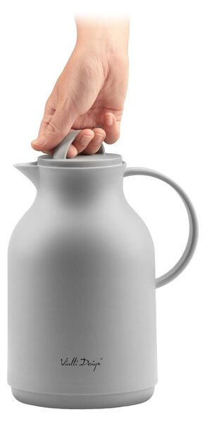 Šedá termoska Vialli Design, 1 l