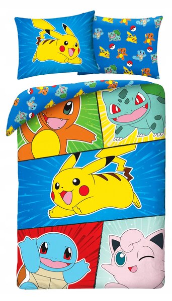 Dětské povlečení Pokemon 140 x 200 cm 100% bavlna Halantex vícebarevné