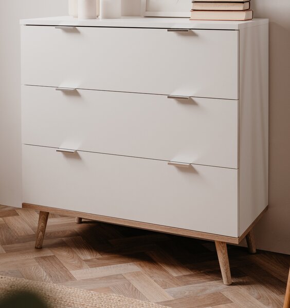 Finori Komoda Göteborg 1 bílá a dub sonoma, 441185 Finori HangarStore.cz