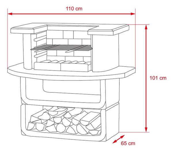 Zahradní betonový grilbar Buschbeck MONTANA