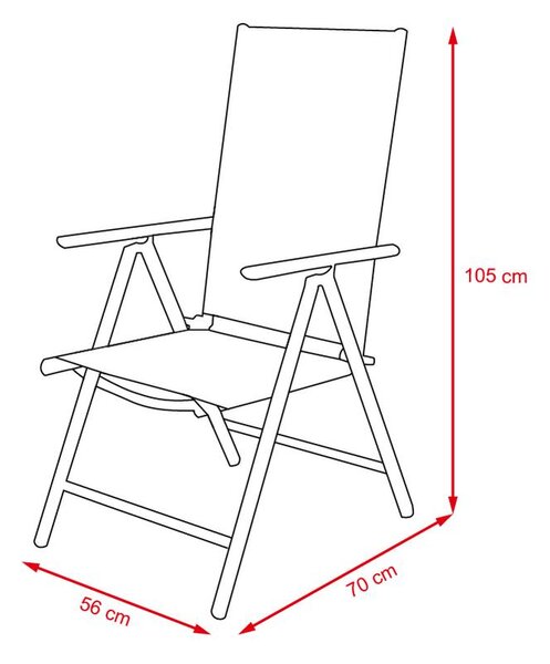 Set zahradního nábytku 8-dílný Avenberg HARMONY černo-šedá