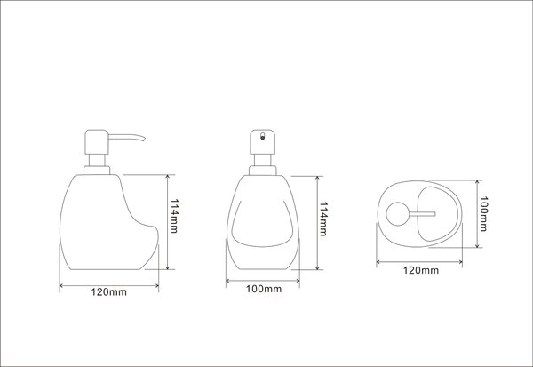 Kuchinox Mini dávkovač tekutin 470 ml bílá AMP005M
