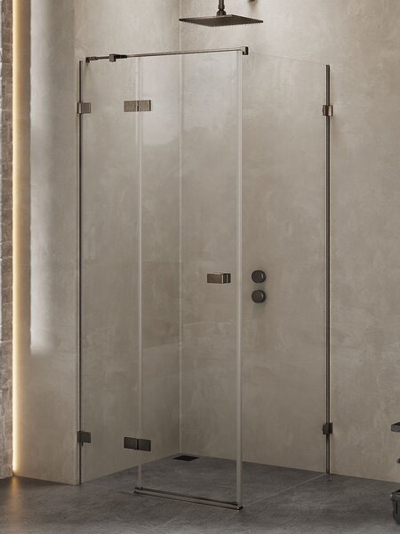 New Trendy Avexa Gunmetal Brushed sprchový kout obdélníkový 100x80 cm EXK3321