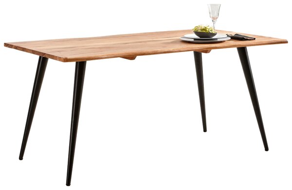 JÍDELNÍ STŮL, akácie, černá, barvy akácie, 160/90/76 cm Carryhome - Jídelní stoly