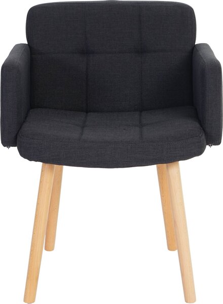 Sada 6 jídelních židlí Orlando II, židle Kuchyňská židle, retro design textil, tmavě šedá