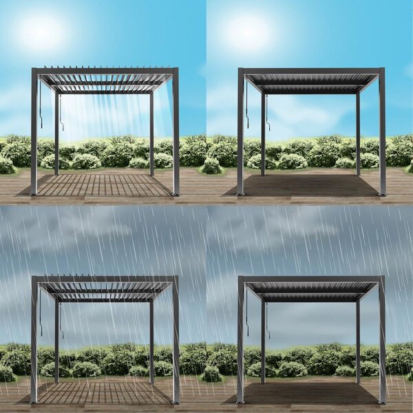 Hliníková bioklimatická pergola s lamelami 4 x 3 M