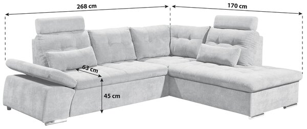 ROHOVÁ SEDAČKA, textil, kompozitní dřevo, tmavě šedá MID.YOU - Sedací soupravy, Online Only