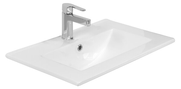 LaVita Floryda umyvadlo 61.5x40.5 cm obdélníkový nábytkový-zápustný bílá lesk 5908211485027