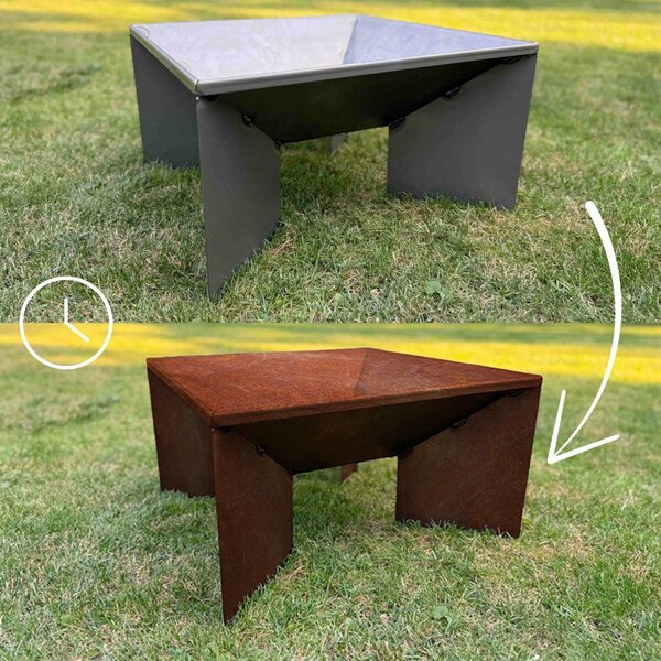 CORGARDEN Fokus Zahradní ohniště 50 x 50 x 30 cm, corten CORGARDEN 1016