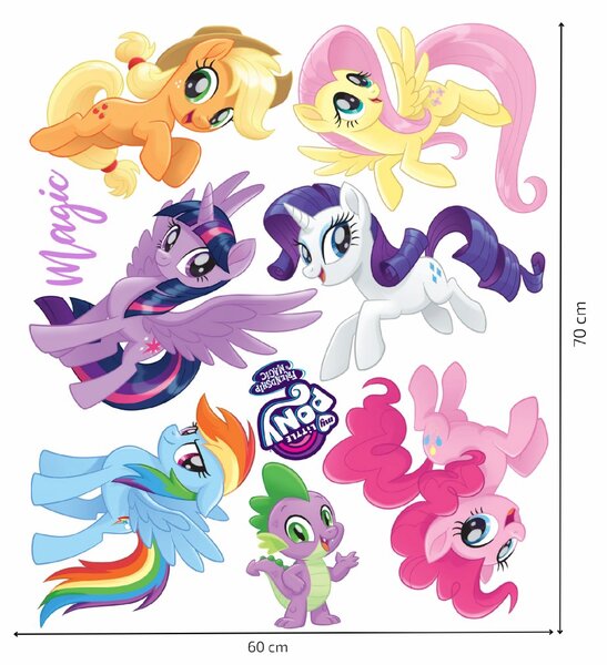 Samolepka na zeď "My Little Pony 4" 60x70cm