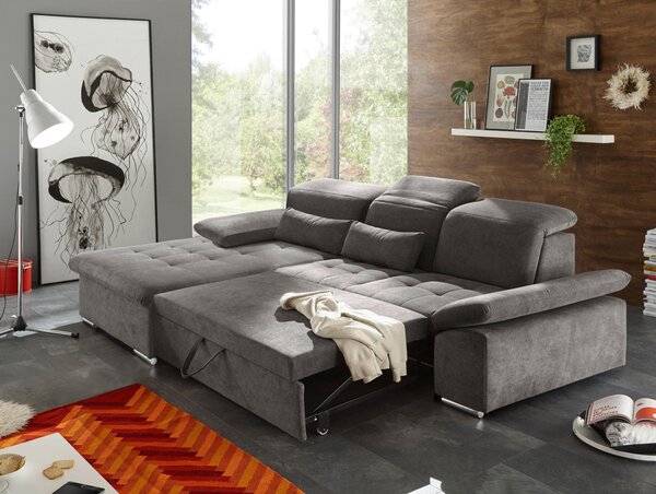 ROHOVÁ SEDAČKA, textil, kompozitní dřevo, tmavě šedá MID.YOU - Sedací soupravy, Online Only