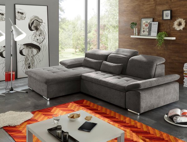ROHOVÁ SEDAČKA, textil, kompozitní dřevo, tmavě šedá MID.YOU - Sedací soupravy, Online Only