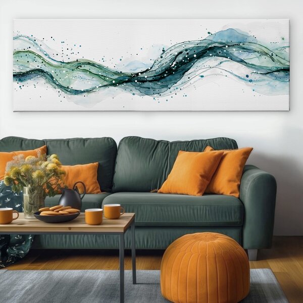 Obraz na plátně - Tajemným proudem FeelHappy.cz Velikost obrazu (šířka x výška): 60 x 20 cm