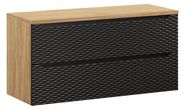Comad Koupelnová skříňka pod deskové umyvadlo set Ocean Black I. 120 černá/dub olejovaný