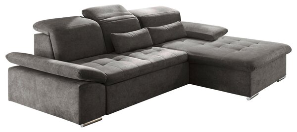 ROHOVÁ SEDAČKA, textil, kompozitní dřevo, tmavě šedá MID.YOU - Sedací soupravy, Online Only