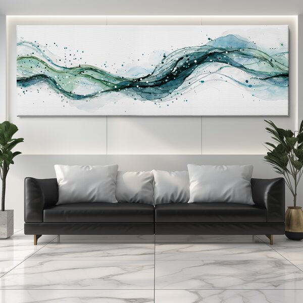 Obraz na plátně - Tajemným proudem FeelHappy.cz Velikost obrazu (šířka x výška): 60 x 20 cm