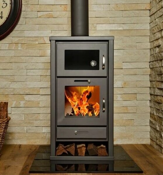 Krbová kamna Victoria Deluxe F - 11,30 kW, pečicí prostor, kompaktní, účinná a moderní