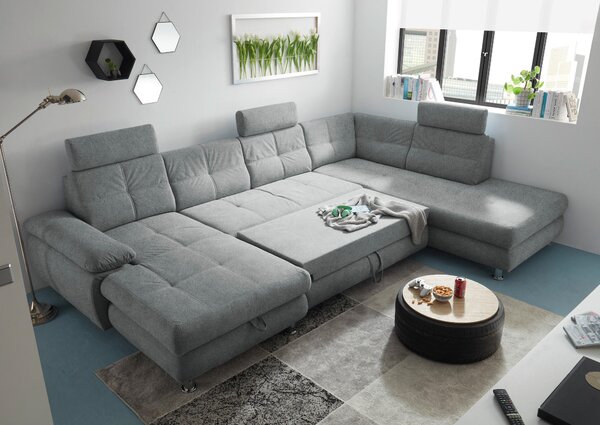 SEDACÍ SOUPRAVA, textil, světle šedá MID.YOU - Sedací soupravy, Online Only