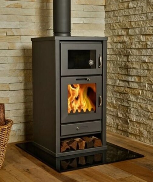 Krbová kamna Victoria Deluxe F - 11,30 kW, pečicí prostor, kompaktní, účinná a moderní