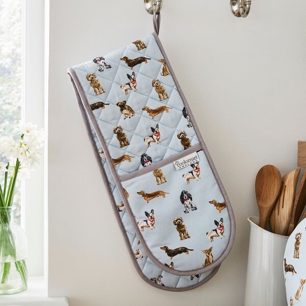 Dvojitá bavlněná chňapka Cooksmart ® Curious Dogs