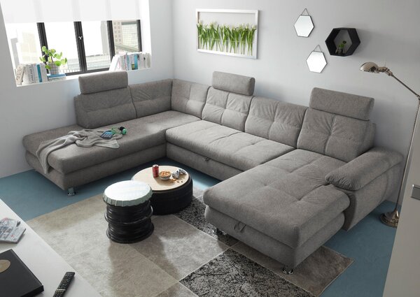 SEDACÍ SOUPRAVA, textil, barvy stříbra MID.YOU - Sedací soupravy, Online Only