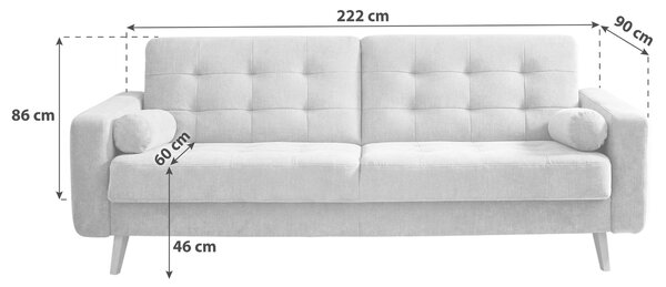 ROZKLÁDACÍ POHOVKA, textil, kompozitní dřevo, antracitová MID.YOU - Rozkládací pohovky, Online Only
