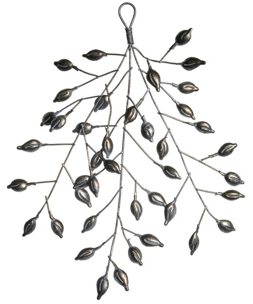 Lene Bjerre Závěsná dekorace Misella Mistletoe Antique Silver - 30 cm LB239
