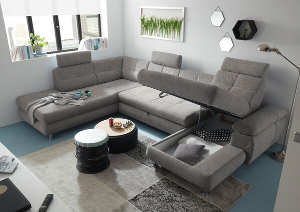SEDACÍ SOUPRAVA, textil, barvy stříbra MID.YOU - Sedací soupravy, Online Only