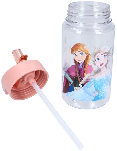 Dívčí plastová láhev na pití Ledové království - Frozen - s integrovaným brčkem