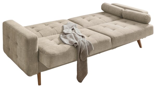 ROZKLÁDACÍ POHOVKA, textil, kompozitní dřevo, pískové barvy MID.YOU - Rozkládací pohovky, Online Only