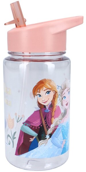 Dívčí plastová láhev na pití Ledové království - Frozen - s integrovaným brčkem