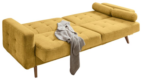 ROZKLÁDACÍ POHOVKA, textil, kompozitní dřevo, žlutá MID.YOU - Rozkládací pohovky, Online Only
