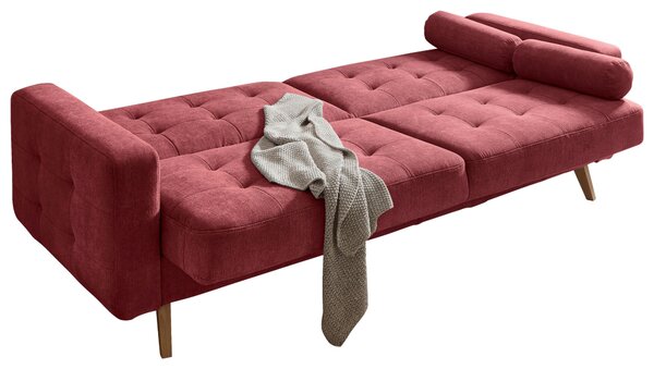 ROZKLÁDACÍ POHOVKA, textil, kompozitní dřevo, bobulová MID.YOU - Rozkládací pohovky, Online Only