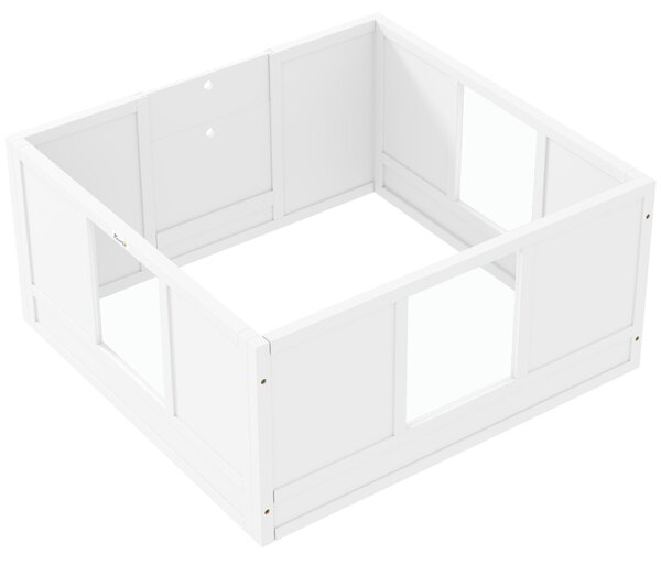 PawHut Box na štěňata, ohrádka pro štěňata s nastavitelnými dveřmi, ohrádka pro psy s protiskluzovými nožičkami, box pro štěňata pro středně velké psy