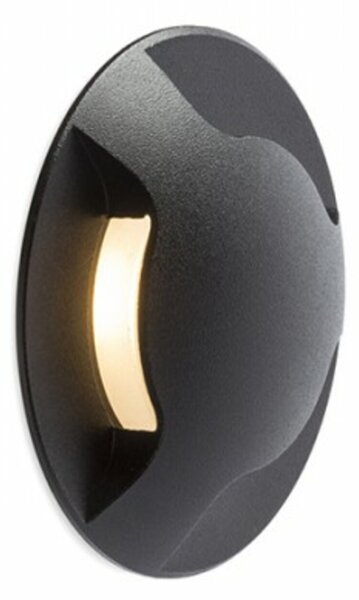 RED - DESIGN RENDL RENDL KICK III zápustná černá 230V LED 1W IP54 3000K R12621
