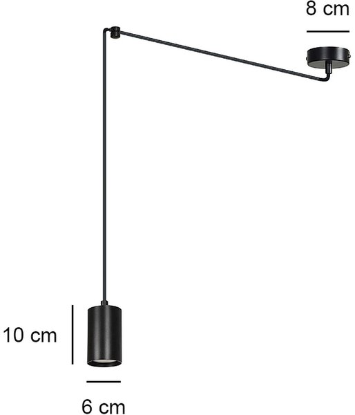 Emibig Traker závěsné svítidlo 1x8 W černá 524/1