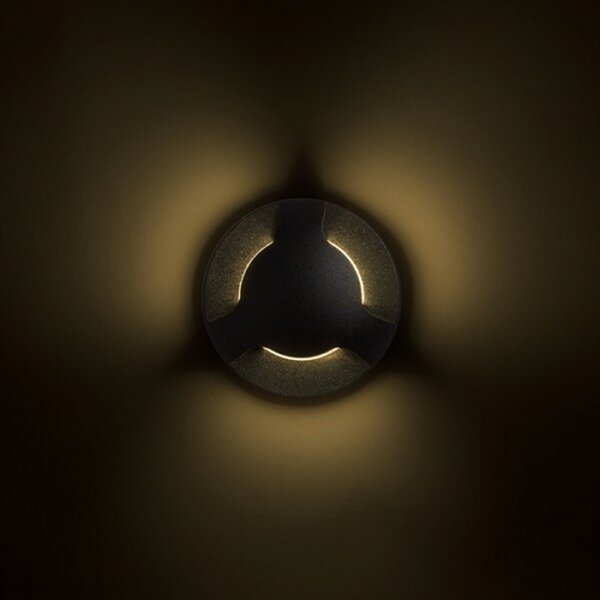 RED - DESIGN RENDL RENDL KICK III zápustná černá 230V LED 1W IP54 3000K R12621
