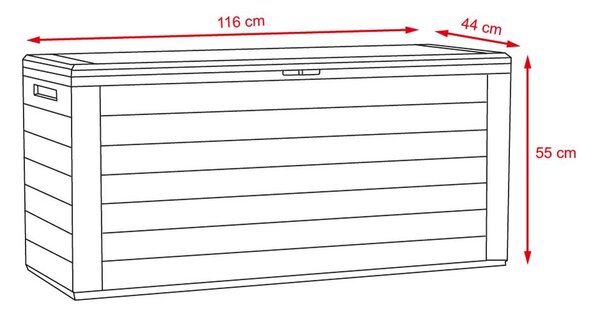 Zahradní box WOODEBOX - hnědý MBWL280
