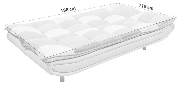 ROZKLÁDACÍ POHOVKA, textil, kompozitní dřevo, modrá, barvy stříbra, tmavě šedá MID.YOU - Rozkládací pohovky, Online Only