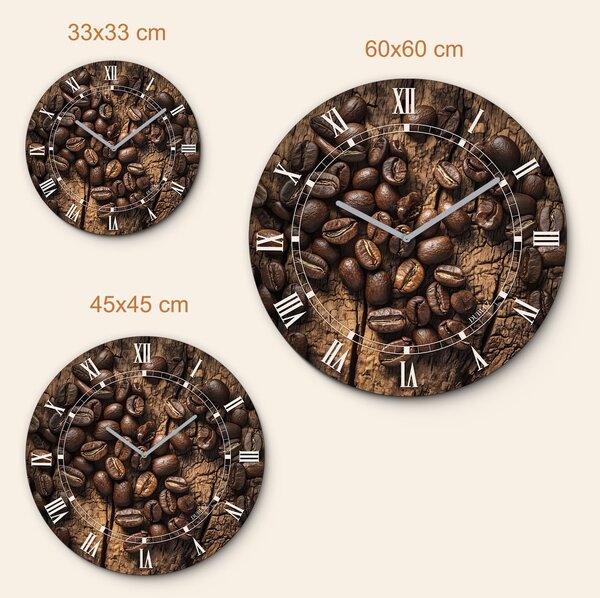DUBLEZ | Retro hodiny do kuchyně - Coffee | UV tisk, Premium
